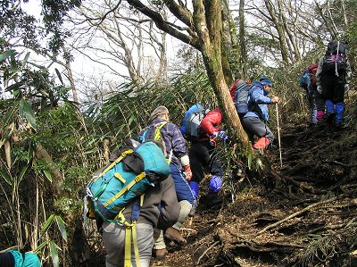 ◆　強風で駒ケ岳ロープウェイが運休に。予定にはない登り。。でも「山」ですから。